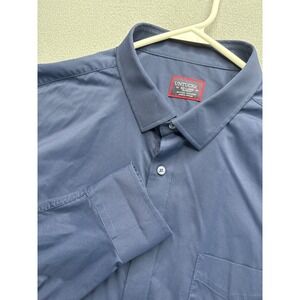 UNTUCKit Shirt Men XXL Navy Gironde Relaxed Fit Performance Stretch Short Length